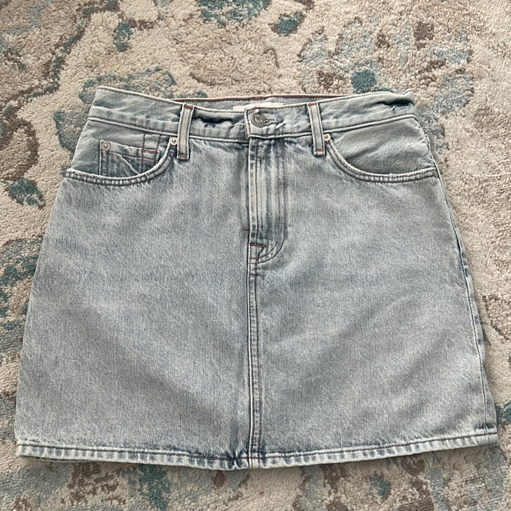 7 for all mankind jean skirt